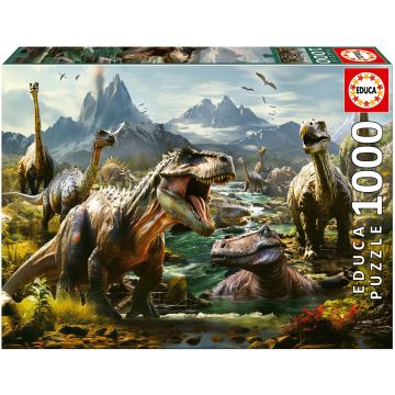 Puzzle Educa din 1000 de piese - Dinozauri feroce