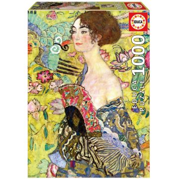 Puzzle Educa din 1000 de piese - Doamnă cu evantai