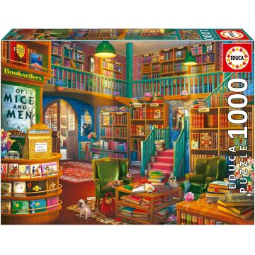 Puzzle Educa din 1000 de piese - Librărie minunată
