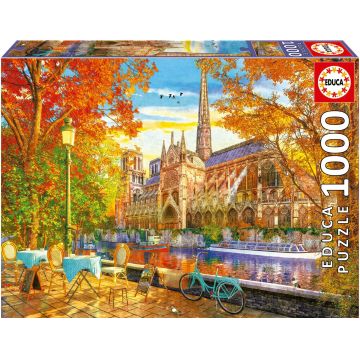 Puzzle Educa din 1000 de piese - Notre Dame toamna
