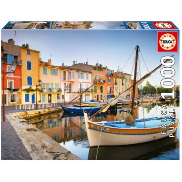 Puzzle Educa din 1000 de piese- Port în Martigues, Provence