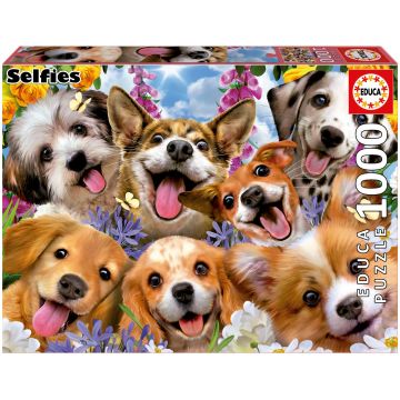 Puzzle Educa din 1000 de piese - Selfie cu câine