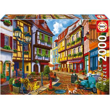 Puzzle Educa din 2000 de piese - Stradă colorată