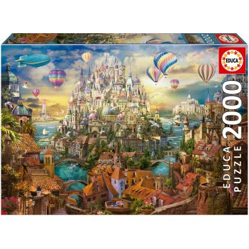 Puzzle Educa din 2000 piese - Orașul viselor