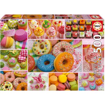 Puzzle Educa din 500 de piese - Colaj petrecere dulce
