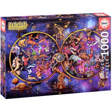 Puzzle neon Educa din 1000 de piese - Constelații