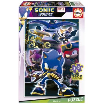 Puzzle neon pentru copii Educa din 300 de piese - Sonic