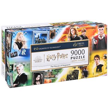 Puzzle panoramic Trefl din 9000 de piese - Casele din Hogwarts