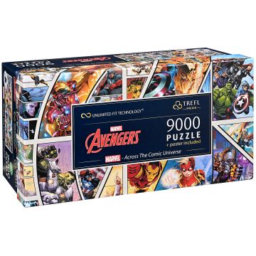 Puzzle panoramic Trefl din 9000 de piese - Comics Universul Marvel