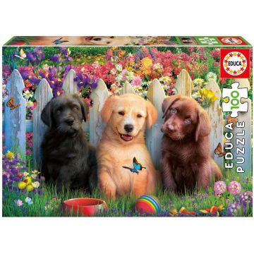 Puzzle pentru copii Educa din 100 de piese - Căței care pozează