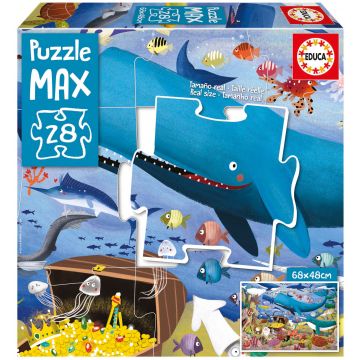 Puzzle pentru copii Educa din 28 piese maxi - Animale sub mare