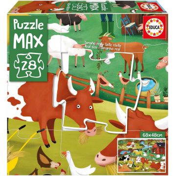 Puzzle pentru copii Educa din 28 piese maxi - Ferma