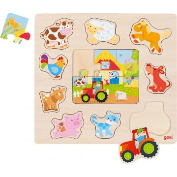 Puzzle pentru copii Goki - Animale de fermă