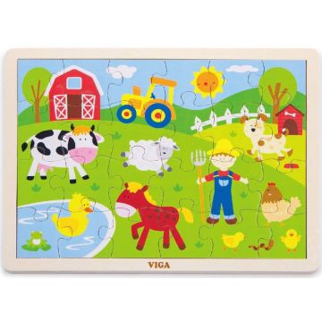 Puzzle pentru copii Viga - Fermă, 24 de piese