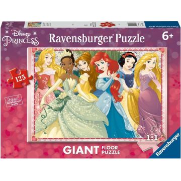Puzzle pentru podea Ravensburger din 125 de piese - Disney Princesses