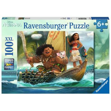 Puzzle Ravensburger din 100 de piese XXL - Disney Moana: Un ocean, o inimă