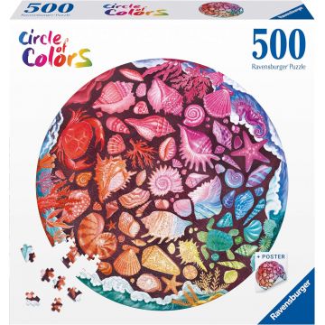Puzzle rotund Ravensburger din 500 de piese - Cerc de scoici