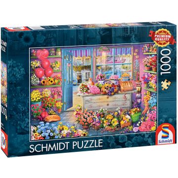 Puzzle Schmidt din 1000 de piese - Magazin de flori colorat