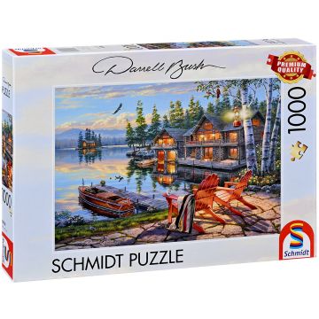 Puzzle Schmidt din 1000 de piese - Malul lacului Lun