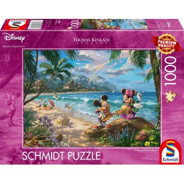 Puzzle Schmidt din 1000 de piese - Mini și Mickey în Hawaii