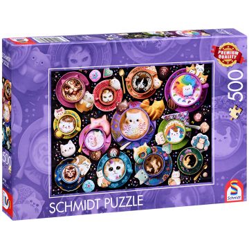 Puzzle Schmidt din 500 de piese - Pisicuțe în cafea