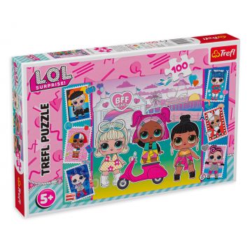 Puzzle Trefl din 100 de piese - Fotografii cu păpușile