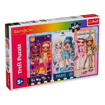 Puzzle Trefl din 100 de piese - Păpușile Rainbow