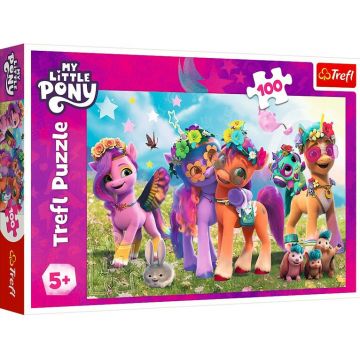Puzzle Trefl din 100 de piese - Ponei amuzanți