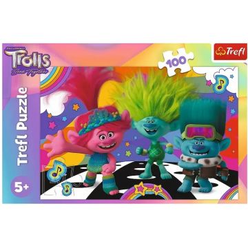 Puzzle Trefl din 100 de piese - Troli amuzanți