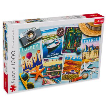 Puzzle Trefl din 1000 de piese - Carduri de destinații
