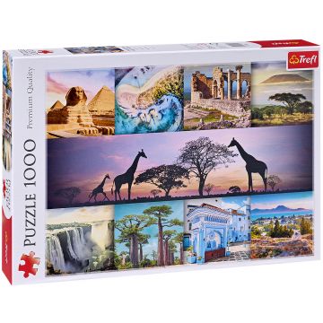 Puzzle Trefl din 1000 de piese - Collage Africa