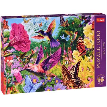 Puzzle Trefl din 1000 de piese - Grădina cu colibri