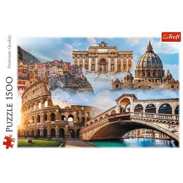 Puzzle Trefl din 1500 de piese - Locuri preferate: Italia