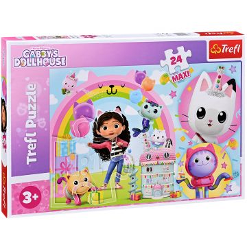 Puzzle Trefl din 24 de piese maxi - Gabby fericit