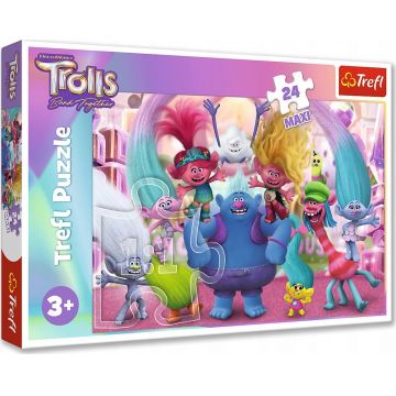 Puzzle Trefl din 24 de piese maxi - În lumea trolilor