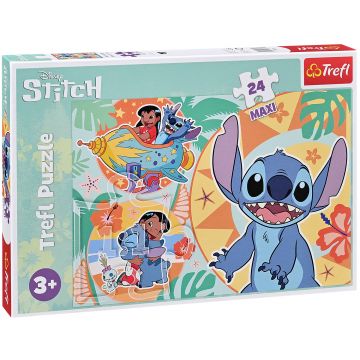 Puzzle Trefl din 24 de piese maxi - Ziua fericită a lui Lilo și Stitch