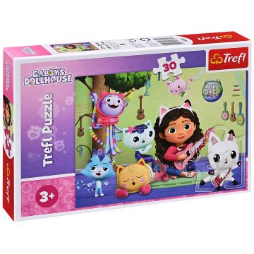 Puzzle Trefl din 30 de piese - Casa de păpuși a lui Gabby