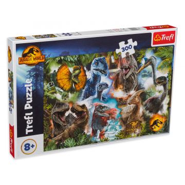 Puzzle Trefl din 300 de piese - Dinozaurii preferați