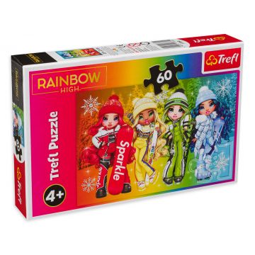 Puzzle Trefl din 60 de piese - Păpușile Rainbow High