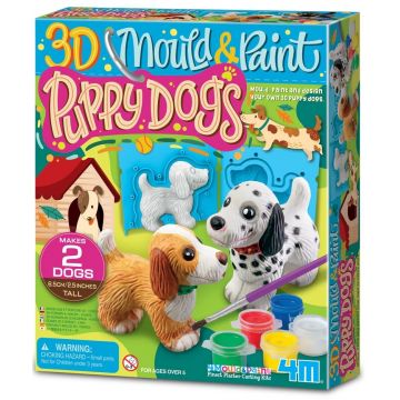 Set creativ 4M - Turnați și colorați cățeluși 3D