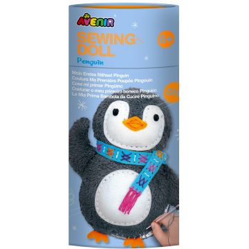 Set creativ Avenir - Coase-ți o jucărie de pluș , Pinguin