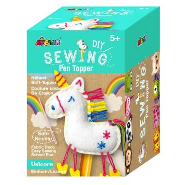 Set creativ Avenir - Coase-ți singur  Topper creion, Unicorn