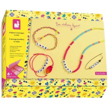 Set creativ Janod - Faceți bijuterii cu un mesaj
