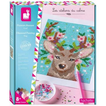 Set creativ Janod - Goblen cu diamante, cerb