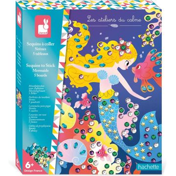 Set creativ Janod - Mozaic cu paiete, sirene
