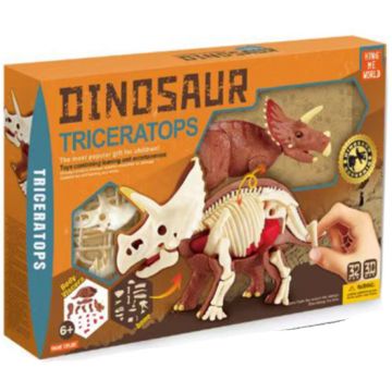 Set creativ King Me World - Asamblează un Triceratops 3D