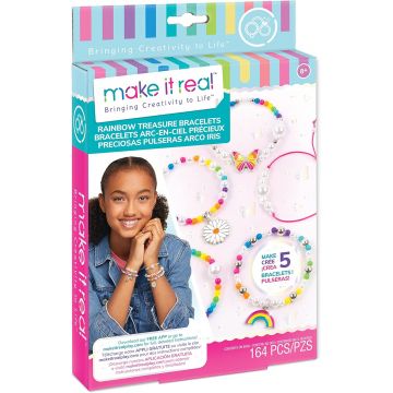 Set creativ Make it Real - Creează-ți brățări în culorile curcubeului