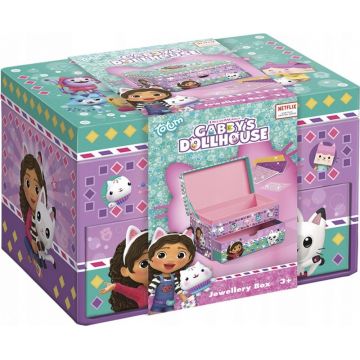 Set creativ Totum - Decorează o cutie pentru bijuterii, Gabby's Dollhouse