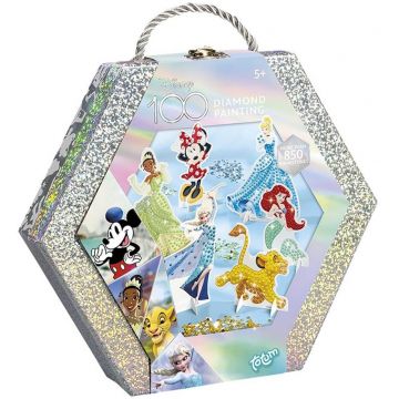 Set creativ Totum - Goblen cu diamante 100 de ani Disney
