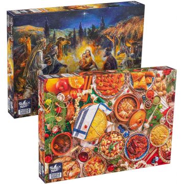 Set de Crăciun Black Sea 2 puzzle-uri x 1000 de piese